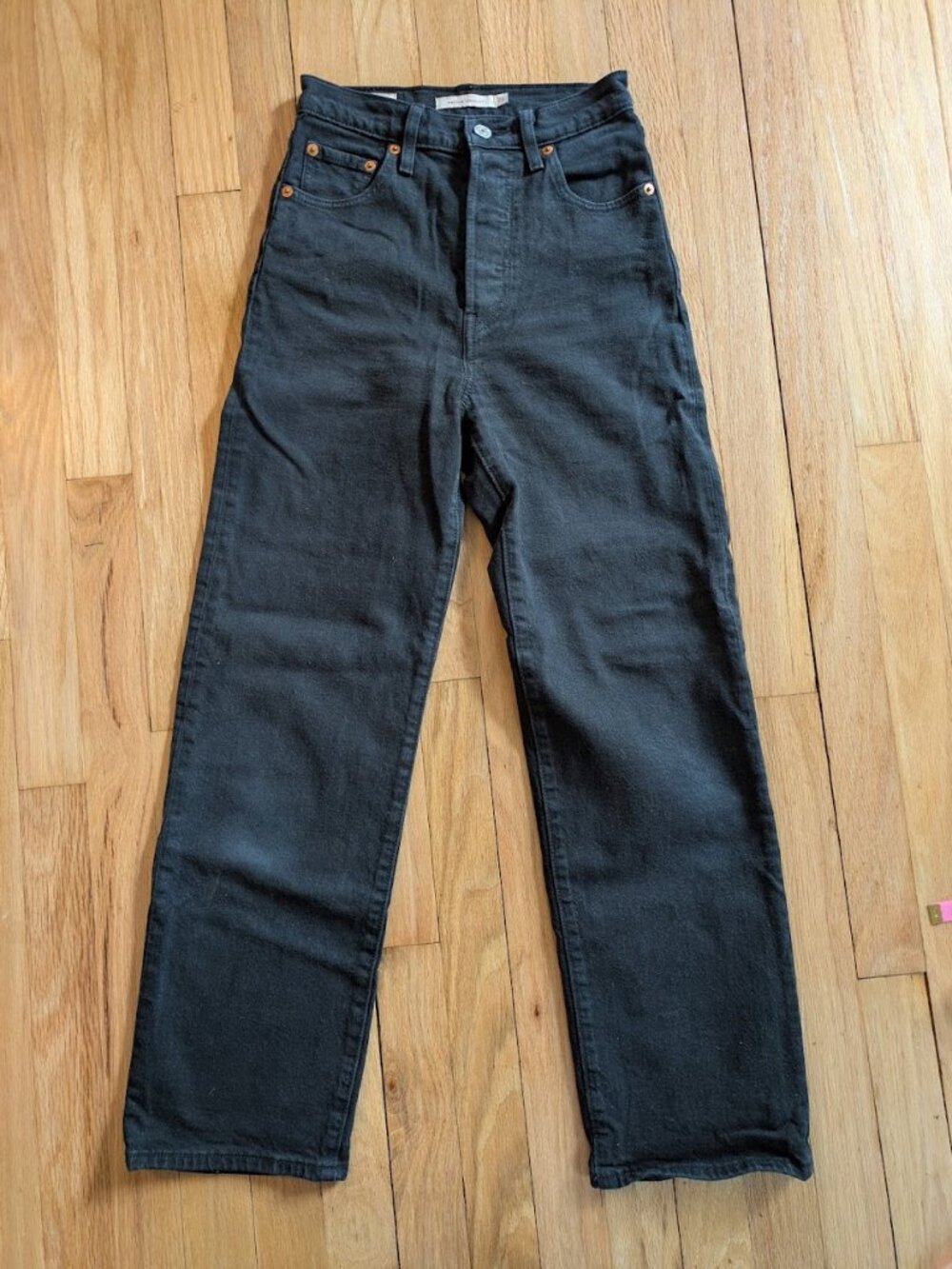 Levi's Ribcage Straight Ankle Jeans Black